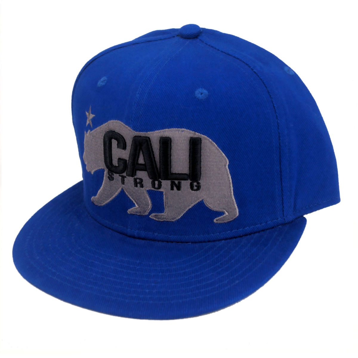CALI Strong West Coast Blue Flat Bill Snapback Cap